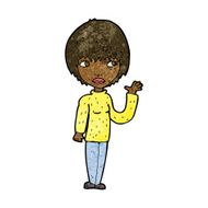 Cartoon Woman Waving N217