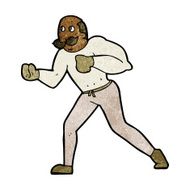 cartoon retro boxer man N7