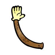 cartoon arm with rubber glove N4