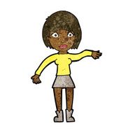 cartoon surprised woman N158