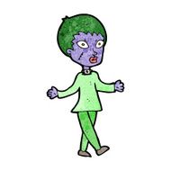 cartoon halloween zombie woman N7