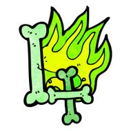 cartoon halloween bone number N63