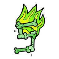 cartoon halloween bone number N65