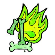 cartoon halloween bone number N66