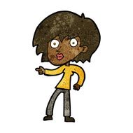 cartoon surprised woman pointing N7