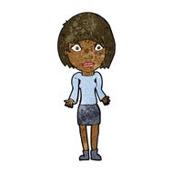 cartoon woman shrugging shoulders N315
