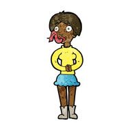 cartoon woman with snake tongue N12