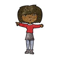 Cartoon Girl Pointing N20
