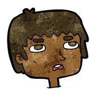 cartoon unhappy face N11