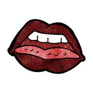 cartoon sexy lips symbol N7