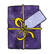 cartoon wrapped present N6