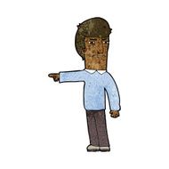 Cartoon Man Pointing N146
