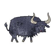 cartoon annoyed hairy ox N2