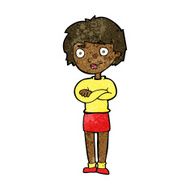 cartoon annoyed woman N126