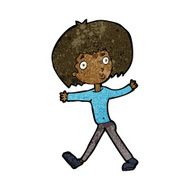 cartoon surprised man walking N6