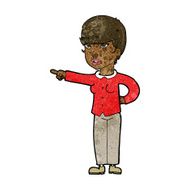 cartoon woman pointing finger of blame N7