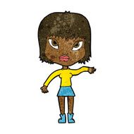 cartoon woman making gesture N11
