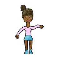 cartoon woman making dismissive gesture N13