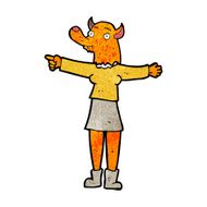 cartoon pointing fox woman N3