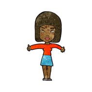 cartoon woman giving thumbs up symbol N43