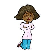 cartoon annoyed woman N127