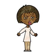 cartoon tired woman N20