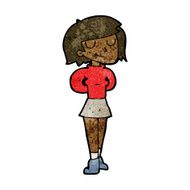cartoon pleased woman N7