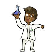 cartoon happy scientist N6