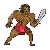cartoon fantasy hero man N6
