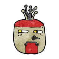 cartoon robot head N53