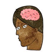 cartoon head with brain symbol N25