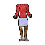 cartoon female body with shrugging shoulders (mix and match cart N6