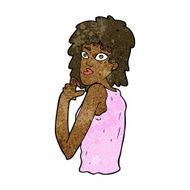 cartoon surprised woman N159