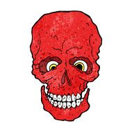 cartoon spooky skull N115