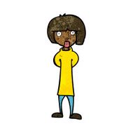 cartoon curious woman N41