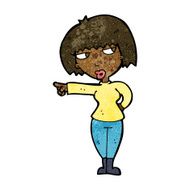 cartoon annoyed woman pointing N7