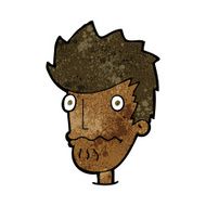 cartoon nervous man N106