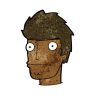 cartoon nervous man N107