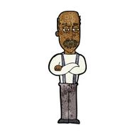 cartoon annoyed old man N44
