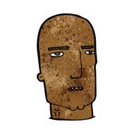 cartoon bald tough guy N13