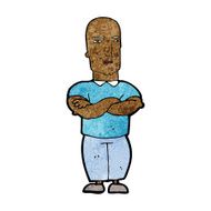 cartoon annoyed bald man N6