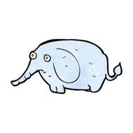 cartoon sad little elephant N6