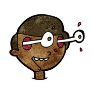 cartoon excited boy&#039;s face N7