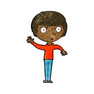 cartoon waving boy N12