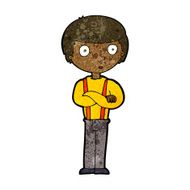 cartoon staring boy N13