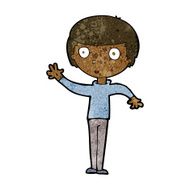 cartoon staring boy N14