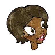cartoon pretty female face N61