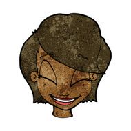 cartoon pretty female face N63