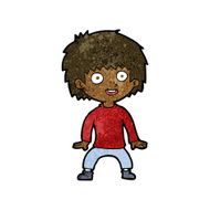 cartoon excited boy N103