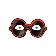 cartoon eyes in dark glasses N3